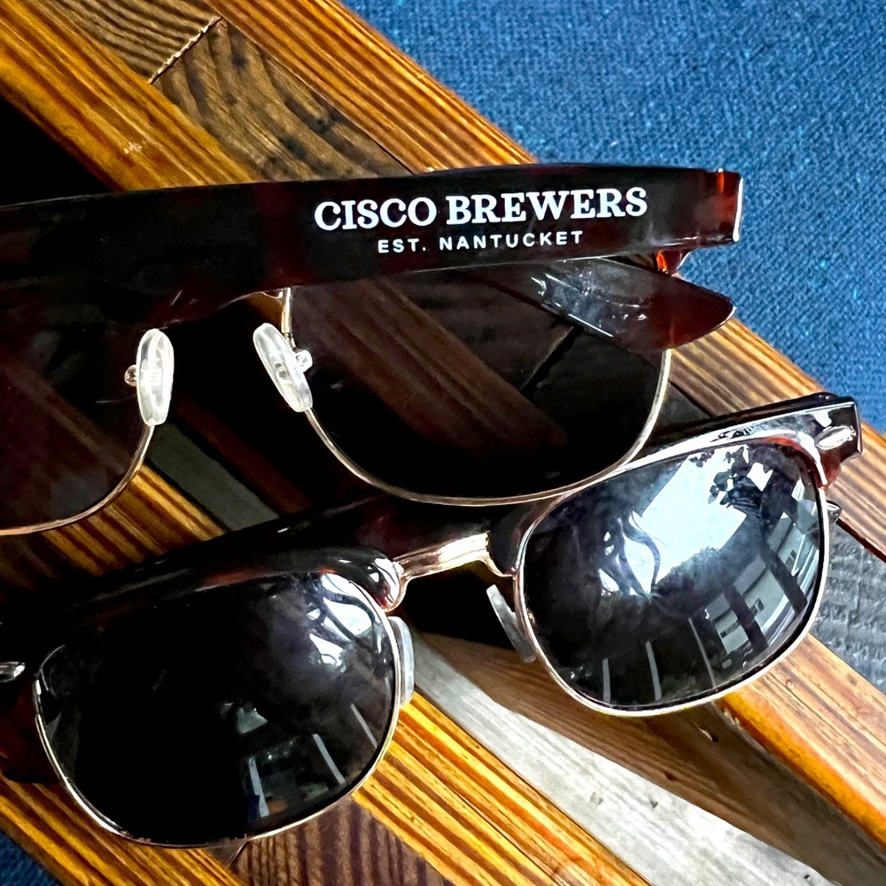 Pair of Gently Used Cisco Brewery Tortoise Wayfarer Sunglasses